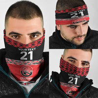 New Zealand Rugby Pacific Custom Neck Gaiter Whatumoana Maori Kowhaiwhai Pattern - Polynesian Pride