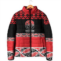 New Zealand Rugby Pacific Custom Padded Jacket Whatumoana Maori Kowhaiwhai Pattern - Polynesian Pride