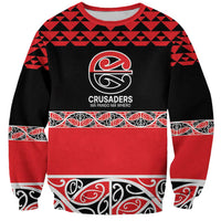 New Zealand Rugby Pacific Custom Sweatshirt Whatumoana Maori Kowhaiwhai Pattern LT9 Unisex Blue - Polynesian Pride