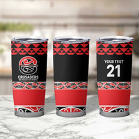 New Zealand Rugby Pacific Custom Tumbler Cup Whatumoana Maori Kowhaiwhai Pattern