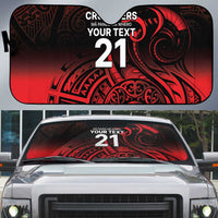 New Zealand Rugby Pacific Custom Auto Sun Shade Whatumoana Maori Tribal Tattoo - Polynesian Pride