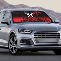 New Zealand Rugby Pacific Custom Auto Sun Shade Whatumoana Maori Tribal Tattoo - Polynesian Pride