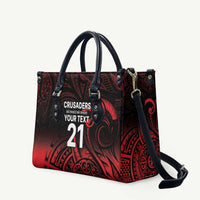 New Zealand Rugby Pacific Custom Leather Bag Whatumoana Maori Tribal Tattoo - Polynesian Pride