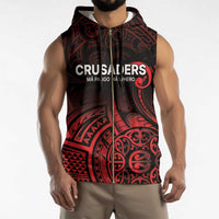New Zealand Rugby Pacific Custom Sleeveless Zip Hoodie Whatumoana Maori Tribal Tattoo LT9 - Polynesian Pride