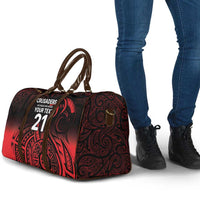 New Zealand Rugby Pacific Custom Travel Bag Whatumoana Maori Tribal Tattoo - Polynesian Pride