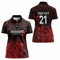 New Zealand Rugby Pacific Custom Women Polo Shirt Whatumoana Maori Tribal Tattoo