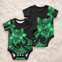 Polynesian Pride Plumeria Flowers Baby Onesie Polynesian Tribal Green Vibe