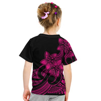 Polynesian Pride Plumeria Flowers Kid T Shirt Polynesian Tribal Pink Vibe LT9 - Polynesian Pride