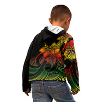 Polynesian Pride Plumeria Flowers Kid Hoodie Polynesian Tribal Reggae Vibe LT9 - Polynesian Pride