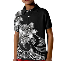 Polynesian Pride Plumeria Flowers Kid Polo Shirt Polynesian Tribal White Vibe LT9 Kid White - Polynesian Pride
