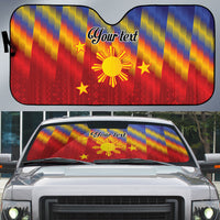 Personalized Philippines Eight Rays Sun Auto Sun Shade Traditional Filipino Igorot Pattern Motif
