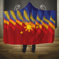 Personalized Philippines Eight Rays Sun Hooded Blanket Traditional Filipino Igorot Pattern Motif