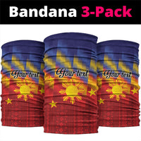 Personalized Philippines Eight Rays Sun Neck Gaiter Traditional Filipino Igorot Pattern Motif