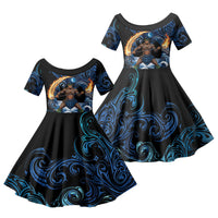 Samoa Siva Afi Family Matching Puletasi and Hawaiian Shirt Fireknife Fire Dance Pacific Tribal Motif