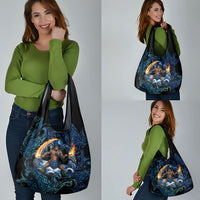 Samoa Siva Afi Grocery Bag Fireknife Fire Dance Pacific Tribal Motif