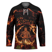 Samoa Siva Afi Dance Fireknife Hockey Jersey Polynesian Heritage Fire Dance