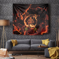 Samoa Siva Afi Dance Fireknife Tapestry Polynesian Heritage Fire Dance