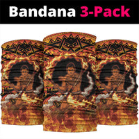 Samoa Siva Afi Dance Fireknife Neck Gaiter Samoan Tribal Motif Dancing in the Fire