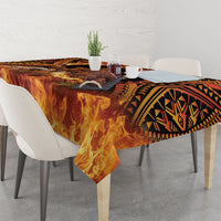Samoa Siva Afi Dance Fireknife Tablecloth Samoan Tribal Motif Dancing in the Fire