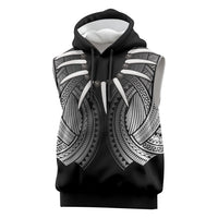 Samoan Ula Nifo Afi Tribal Sleeveless Hoodie Polynesian Pattern