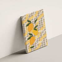 Maku'e Hawaiian Mango Palaka Canvas Wall Art Aloha Hibiscus Pikake Lei