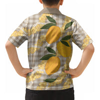 Maku'e Hawaiian Mango Palaka Kid Hawaiian Shirt Aloha Hibiscus Pikake Lei