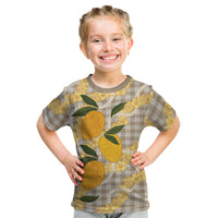 Maku'e Hawaiian Mango Palaka Kid T Shirt Aloha Hibiscus Pikake Lei