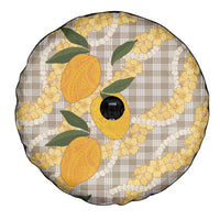 Maku'e Hawaiian Mango Palaka Spare Tire Cover Aloha Hibiscus Pikake Lei