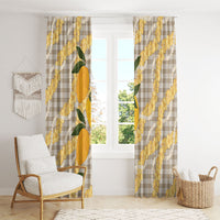 Maku'e Hawaiian Mango Palaka Window Curtain Aloha Hibiscus Pikake Lei