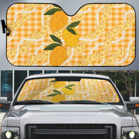 Alani Hawaiian Mango Palaka Auto Sun Shade Aloha Hibiscus Pikake Lei