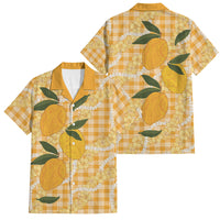 Alani Hawaiian Mango Palaka Family Matching Puletasi and Hawaiian Shirt Aloha Hibiscus Pikake Lei