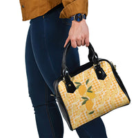 Alani Hawaiian Mango Palaka Shoulder Handbag Aloha Hibiscus Pikake Lei