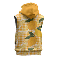 Alani Hawaiian Mango Palaka Sleeveless Hoodie Aloha Hibiscus Pikake Lei