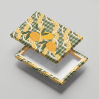 Uliuli Ahiahia Hawaiian Mango Palaka Canvas Wall Art Aloha Hibiscus Pikake Lei