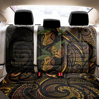 Hawaiian Mango Tribal Tattoo Back Car Seat Cover Gold Pacific Traditional Pattern