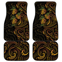 Hawaiian Mango Tribal Tattoo Car Mats Gold Pacific Traditional Pattern