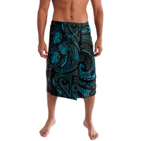 Hawaiian Mango Tribal Tattoo Lavalava Teal Pacific Traditional Pattern