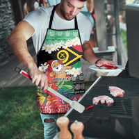Personalised Vanuatu Joyeux Noel Apron Proud To Be a Ni-Van Sand Drawing Art - Polynesian Pride