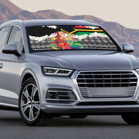 Personalised Vanuatu Joyeux Noel Auto Sun Shade Proud To Be a Ni-Van Sand Drawing Art - Polynesian Pride