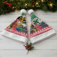 Personalised Vanuatu Joyeux Noel Christmas Santa Hat Proud To Be a Ni-Van Sand Drawing Art - Polynesian Pride