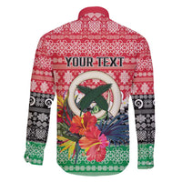 Personalised Vanuatu Joyeux Noel Family Matching Long Sleeve Bodycon Dress and Hawaiian Shirt Proud To Be a Ni-Van Sand Drawing Art - Polynesian Pride