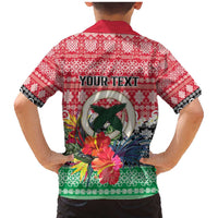 Personalised Vanuatu Joyeux Noel Family Matching Mermaid Dress and Hawaiian Shirt Proud To Be a Ni-Van Sand Drawing Art - Polynesian Pride