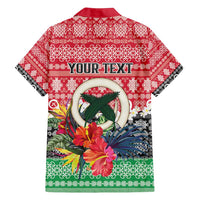 Personalised Vanuatu Joyeux Noel Family Matching Off Shoulder Maxi Dress and Hawaiian Shirt Proud To Be a Ni-Van Sand Drawing Art - Polynesian Pride