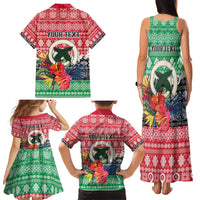 Personalised Vanuatu Joyeux Noel Family Matching Tank Maxi Dress and Hawaiian Shirt Proud To Be a Ni-Van Sand Drawing Art - Polynesian Pride