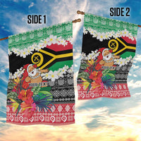 Personalised Vanuatu Joyeux Noel Garden Flag Proud To Be a Ni-Van Sand Drawing Art - Polynesian Pride