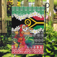Personalised Vanuatu Joyeux Noel Garden Flag Proud To Be a Ni-Van Sand Drawing Art - Polynesian Pride