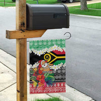 Personalised Vanuatu Joyeux Noel Garden Flag Proud To Be a Ni-Van Sand Drawing Art - Polynesian Pride