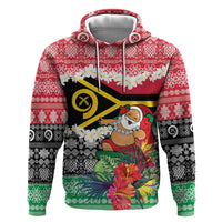 Personalised Vanuatu Joyeux Noel Hoodie Proud To Be a Ni-Van Sand Drawing Art - Polynesian Pride