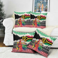 Personalised Vanuatu Joyeux Noel Pillow Cover Proud To Be a Ni-Van Sand Drawing Art - Polynesian Pride