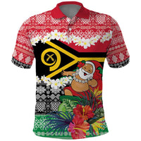 Personalised Vanuatu Joyeux Noel Polo Shirt Proud To Be a Ni-Van Sand Drawing Art - Polynesian Pride